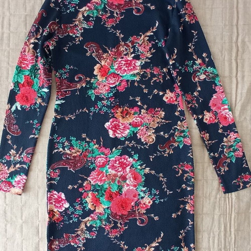 Anel printed short stretch dress like new, multicolor