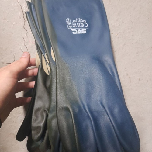 Neoprene gloves long, pack of 5 pieces