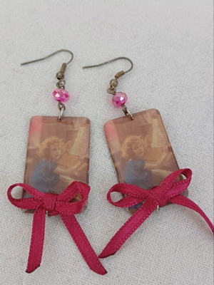 Liquid glass earrings new, multicolored