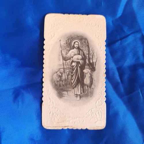 Prayer mourning cards used, set of 6 collectible religious