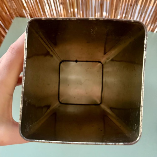 Vintage airtight food tin used