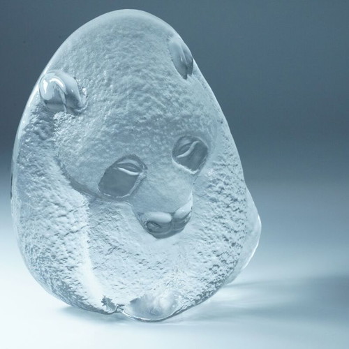 Crystal Bear Paperweight Royal Krona & Mats Jonasson used vintage
