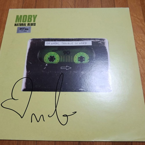 Moby Natural Blues LP like new, signed electronic