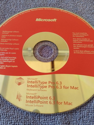 Microsoft IntelliType & IntelliPoint 6.3 WIN/MAC CD-ROM like new