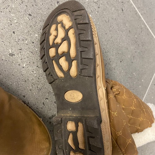Girls' boots used, brown, size 35, warm