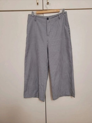 Crop pants Helmi used, black and white petit check, size XL