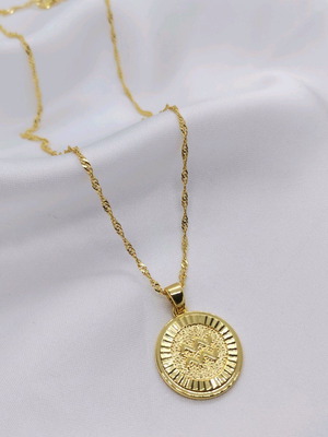 Aquarius Zodiac Necklace 18K Gold Plated New