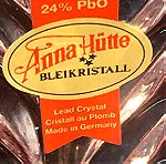  Αντίκα 1980  Anna Hutte Φοντανιέρα Γερμανίας σκαλιστή από 24άρι μασίφ καθαρό κρύσταλλο με υπέροχα σχέδια και Μπορντό αποχρώσεις...Αμεταχείριστη στο κουτί της με την πιστοποίηση της!