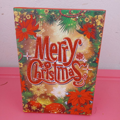 Christmas box new made of pressed paper