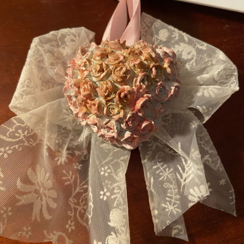 Decorative heart new, scented with plaster and bottle