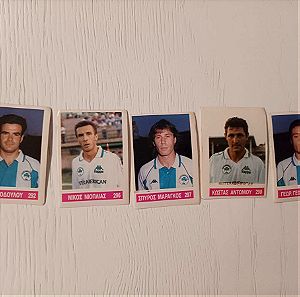 5 Συλλεκτικά Αυτοκόλλητα Ελληνικό Ποδόσφαιρο Σεζόν 1993 - 1994