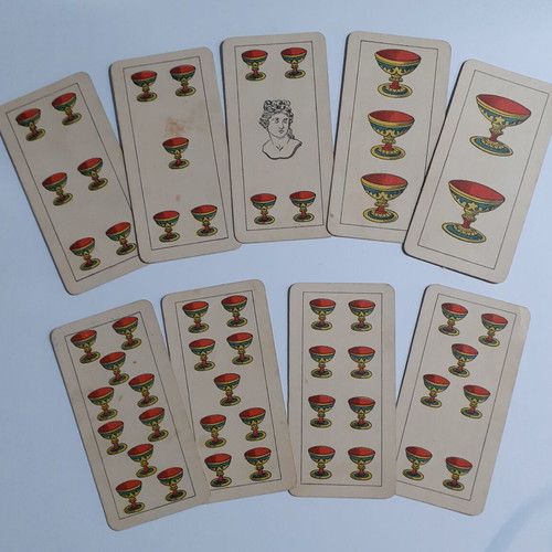 Collectible old ELLINIKON MONOPOLION playing cards used