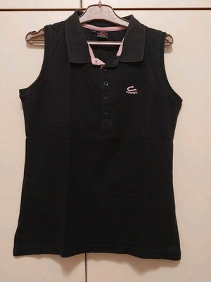 Black sleeveless polo shirt Caan used, size M