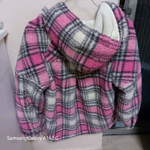 Benetton kids jacket new, grey and pink, size 152 cm