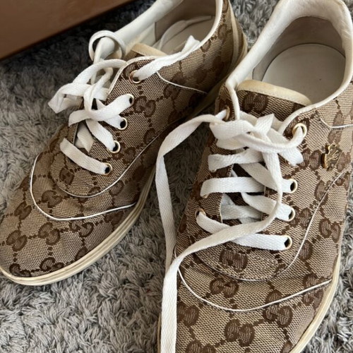 Gucci women's athletic shoes used, size 36, beige brown