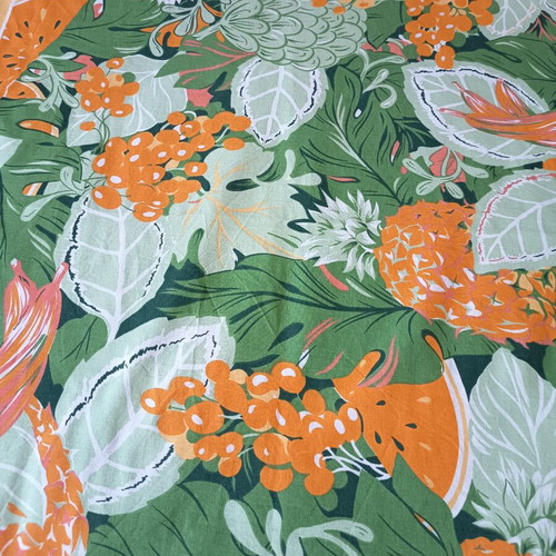 Tablecloth Piraiki Patraiki 100% Cotton Tropical Design like new 168x132 cm