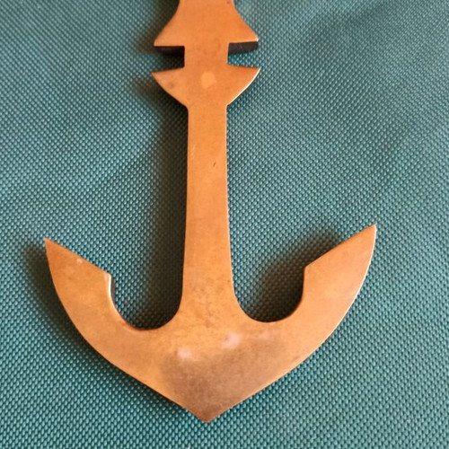 Vintage anchor bottle opener made of solid brass like new