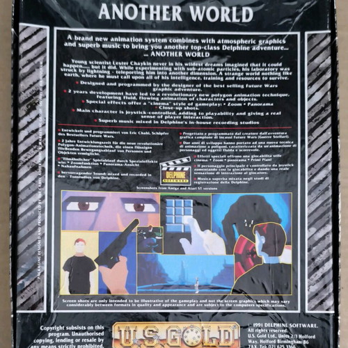 Another World used Atari ST game by US Gold and Delphine Software
