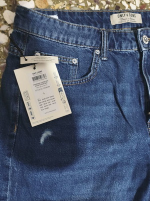 Only And Sons denim bermuda shorts, size L