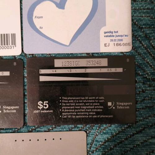 Rare phone cards like new, pack of 17 pieces