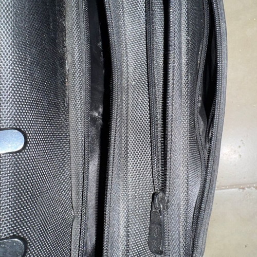 Laptop black fabric cabin travel suitcase like new with 4 wheels