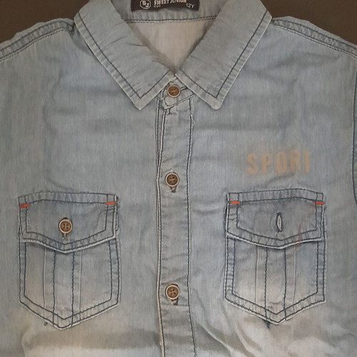 Boy's set 8 years used with denim shirt and cargo pants