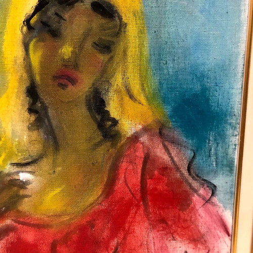 Doris oil painting by Michail Papageorgiou used, 50x60 cm with frame