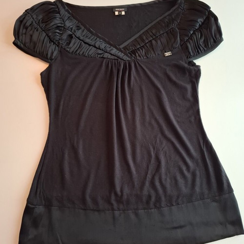 Miss Sixty black blouse size M used, cotton and elastane