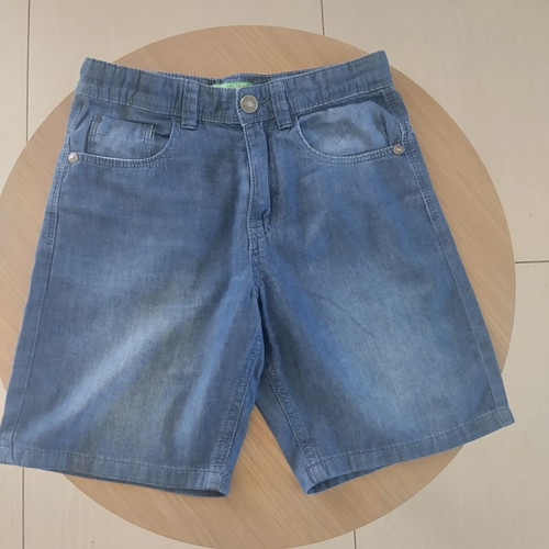 Benetton Boys' Denim Shorts Like New, Blue, Age 7-8