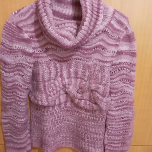Handmade angora sweater used, multicolor, size M