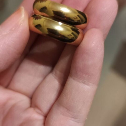 Gold ring stainless steel new, size 9