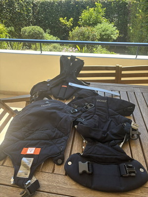 Stokke MyCarrier 3-in-1 baby carrier like new, black