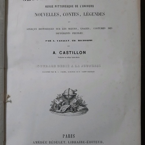 Geography and Ethnography of Various Nations with 9 Lithographs, like new, French edition