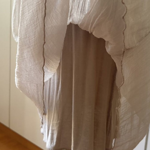 Beige dress size M/L, viscose with cotton lining