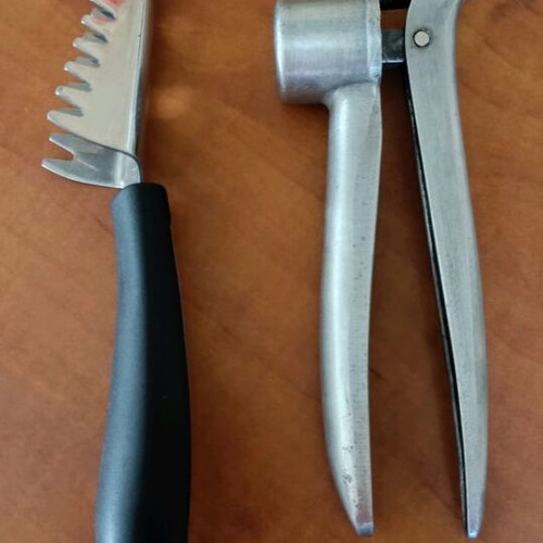 Garlic press and fish scaler like new