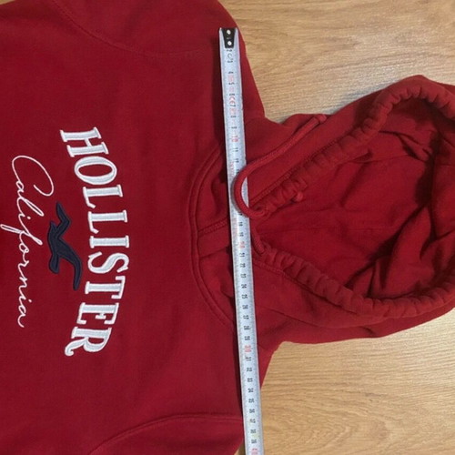 Hollister red women's hoodie almost new, size S