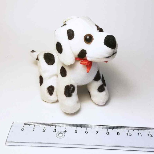 Dalmatian plush dog used, keychain