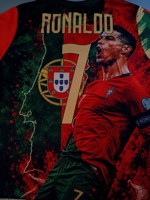 Ronaldo 7 Portugal acrylic commemorative t-shirt