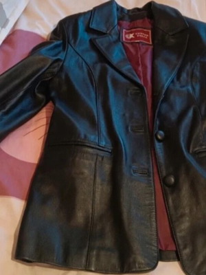 Centro Pelle leather jacket black, size Small, like new
