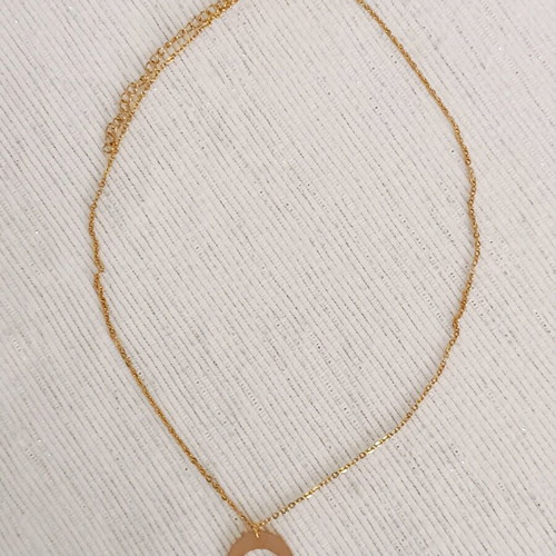 Steel crescent moon necklace new with adjustable clasp
