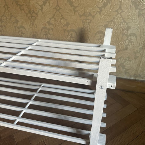Wooden shoe rack