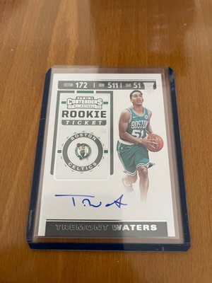 2019-20 Contenders Tremont Waters Rookie Ticket Auto used #145