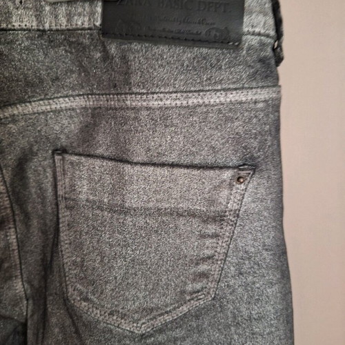 Zara Basic Jeans S 36 silver festive like new straight fit