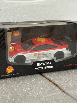 BMW M4 Motorsport Shell V-Power toy car new with pull back mechanism