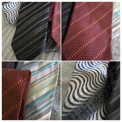 Silk branded ties used, pack of 5 plus 1 gift