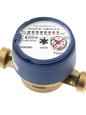 Water meter 1/2 B METERS with fitting, new, made in Italy