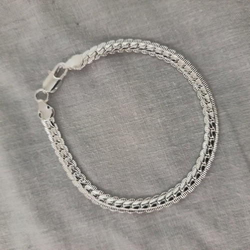 Silver bracelet new, 925 marked, unisex, 19cm