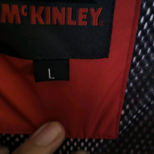 Mc Kinley men's waterproof windbreaker jacket size L like new red