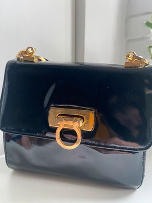 Varianti women's patent leather shoulder bag used, black