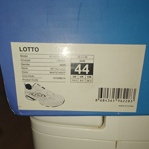 Lotto Athens 4FX men's athletic shoes new, white with silver details